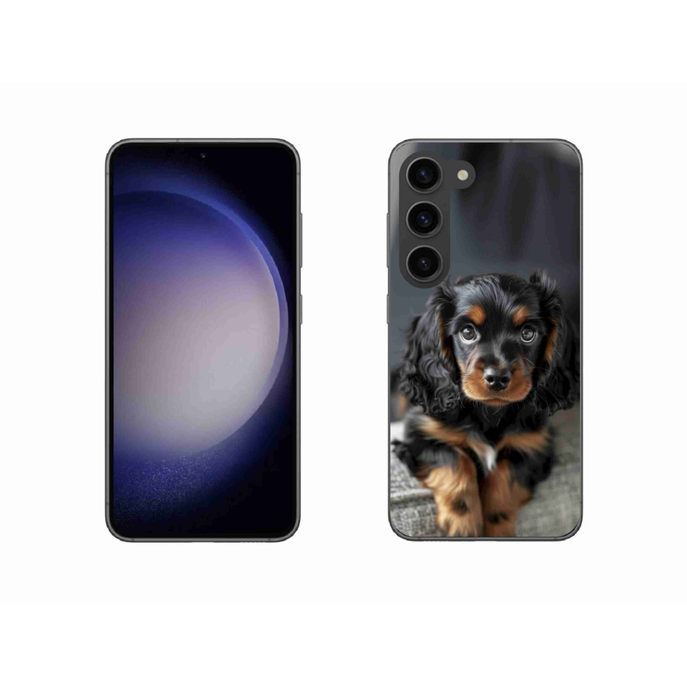 Gélový kryt mmCase na Samsung Galaxy S23 5G - roztomilý dlhosrstý jazvečík