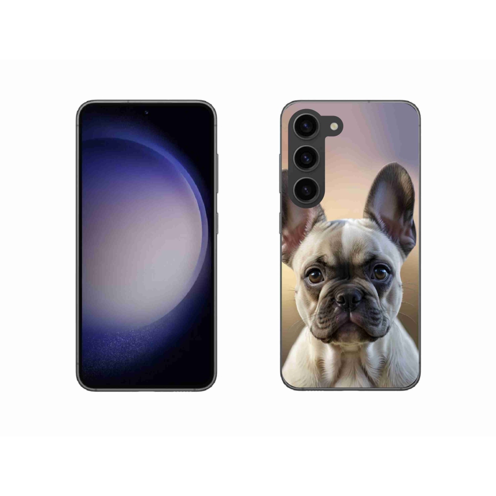 Gélový kryt mmCase na Samsung Galaxy S23 5G - roztomilý francúzsky buldoček