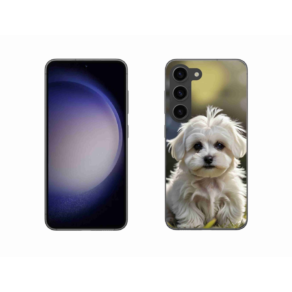Gélový kryt mmCase na Samsung Galaxy S23 5G - roztomilý maltézsky psík