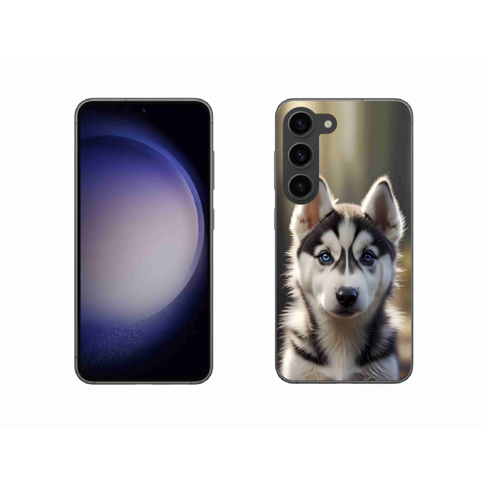 Gélový kryt mmCase na Samsung Galaxy S23 5G - roztomilý sibírsky husky