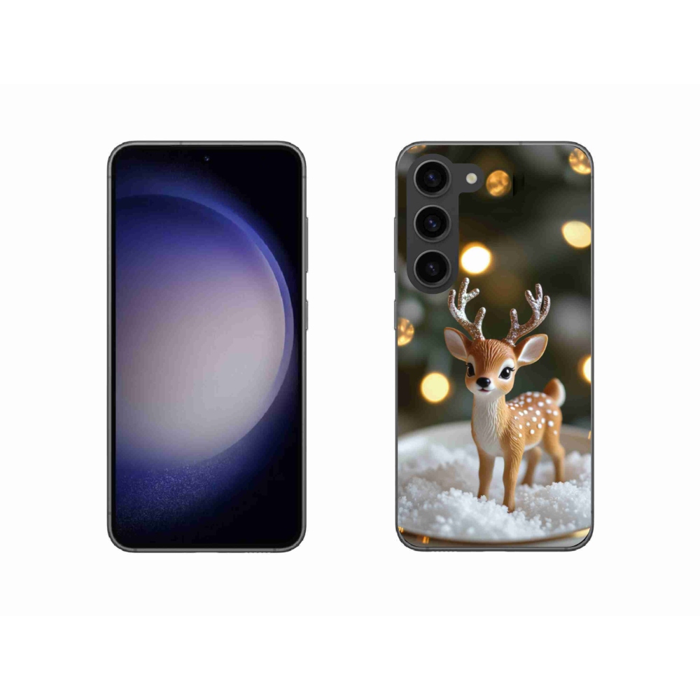 Gélový kryt mmCase na Samsung Galaxy S23 5G - roztomilý vianočný jeleň
