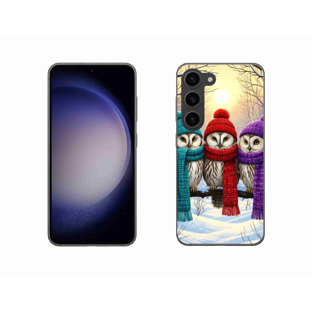 Gélový kryt mmCase na Samsung Galaxy S23 5G - soví priatelia