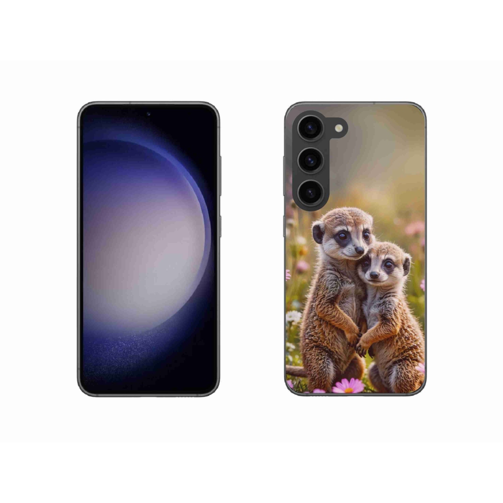Gélový kryt mmCase na Samsung Galaxy S23 5G - surikatí duo