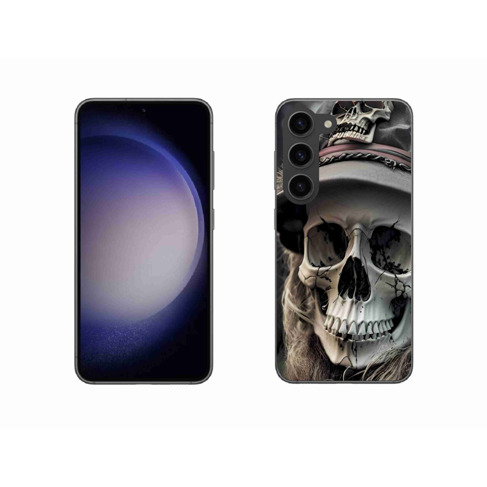 Gélový kryt mmCase na Samsung Galaxy S23 5G - temná lebka