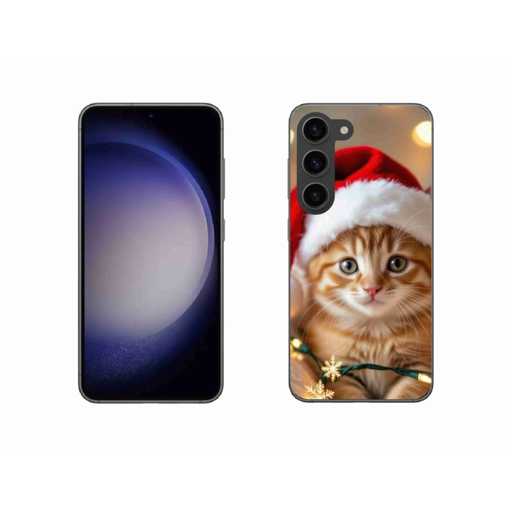 Gélový kryt mmCase na Samsung Galaxy S23 5G - vianočné mačiatko