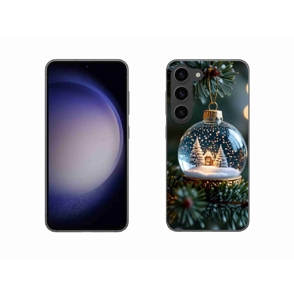 Gélový kryt mmCase na Samsung Galaxy S23 5G - vianočné gule 2