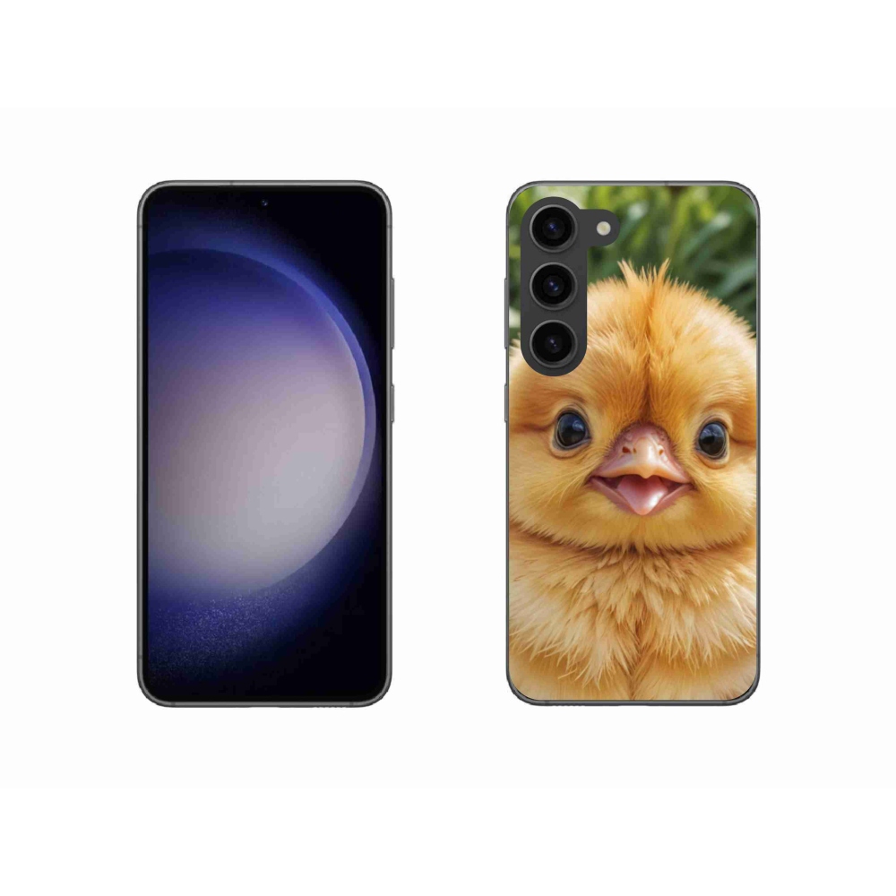 Gélový kryt mmCase na Samsung Galaxy S23 5G - veselé kuriatko