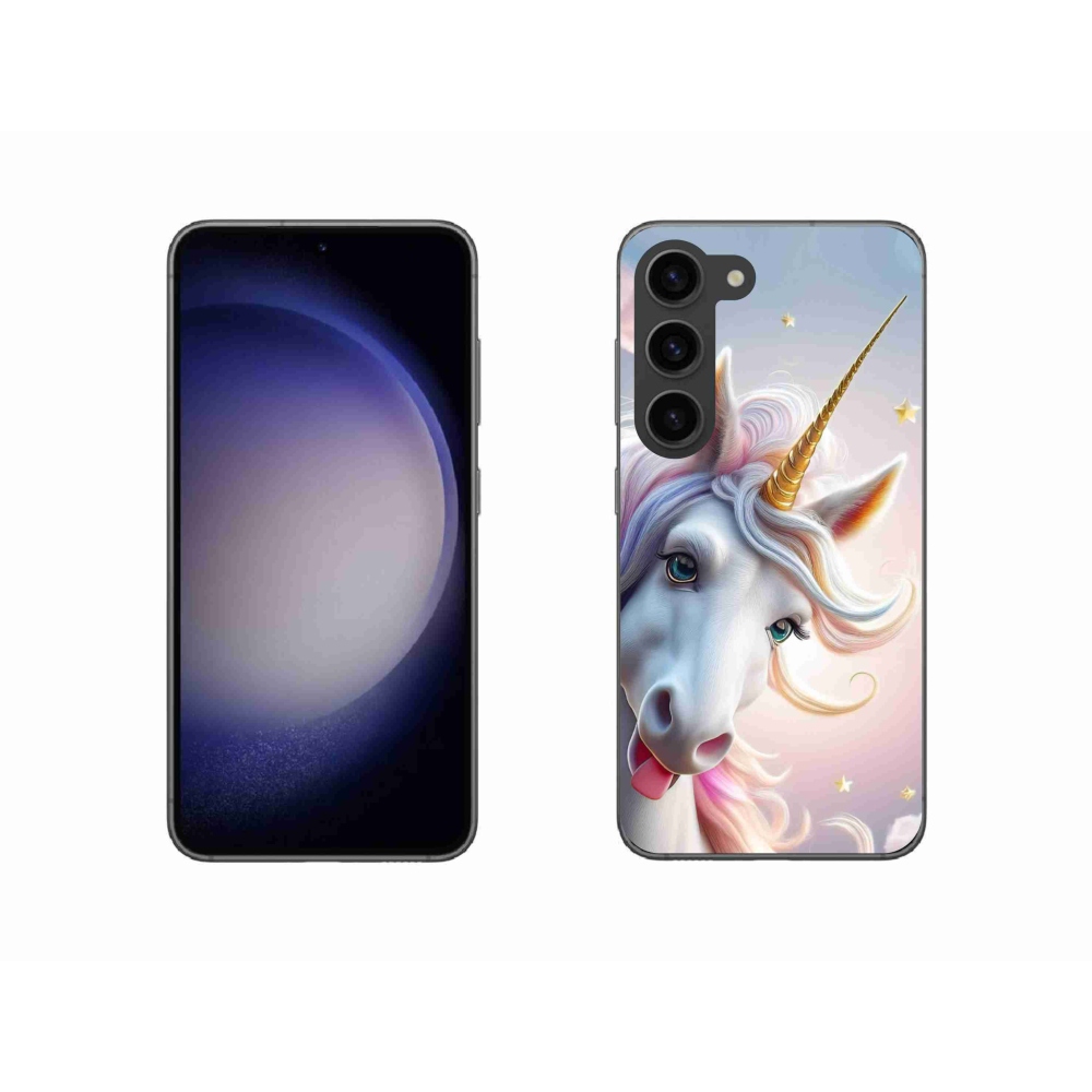 Gélový kryt mmCase na Samsung Galaxy S23 5G - veselý jednorožec