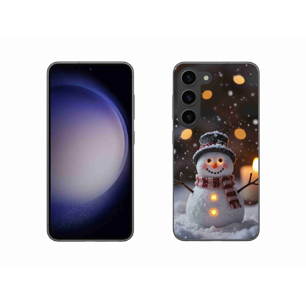 Gélový kryt mmCase na Samsung Galaxy S23 5G - veselý snehuliak