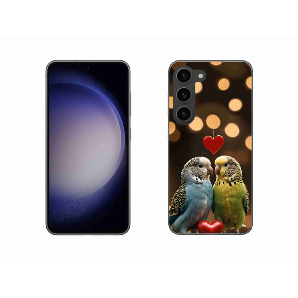 Gélový kryt mmCase na Samsung Galaxy S23 5G - zamilovaní papagáje