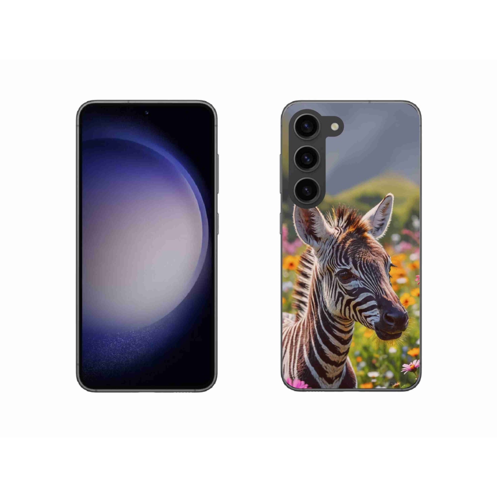 Gélový kryt mmCase na Samsung Galaxy S23 5G - zebra na lúke