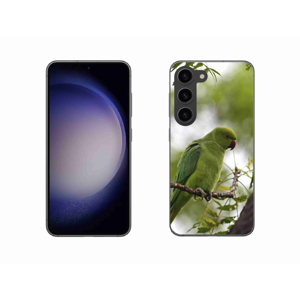 Gélový kryt mmCase na Samsung Galaxy S23 5G - zelený papagáj