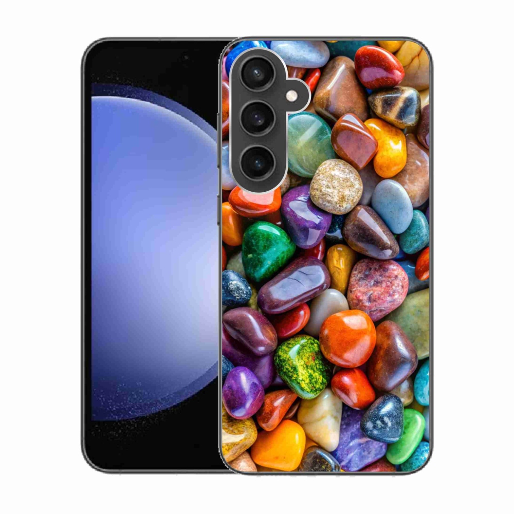 Gélový kryt mmCase na Samsung Galaxy S23 FE - farebné kamienky