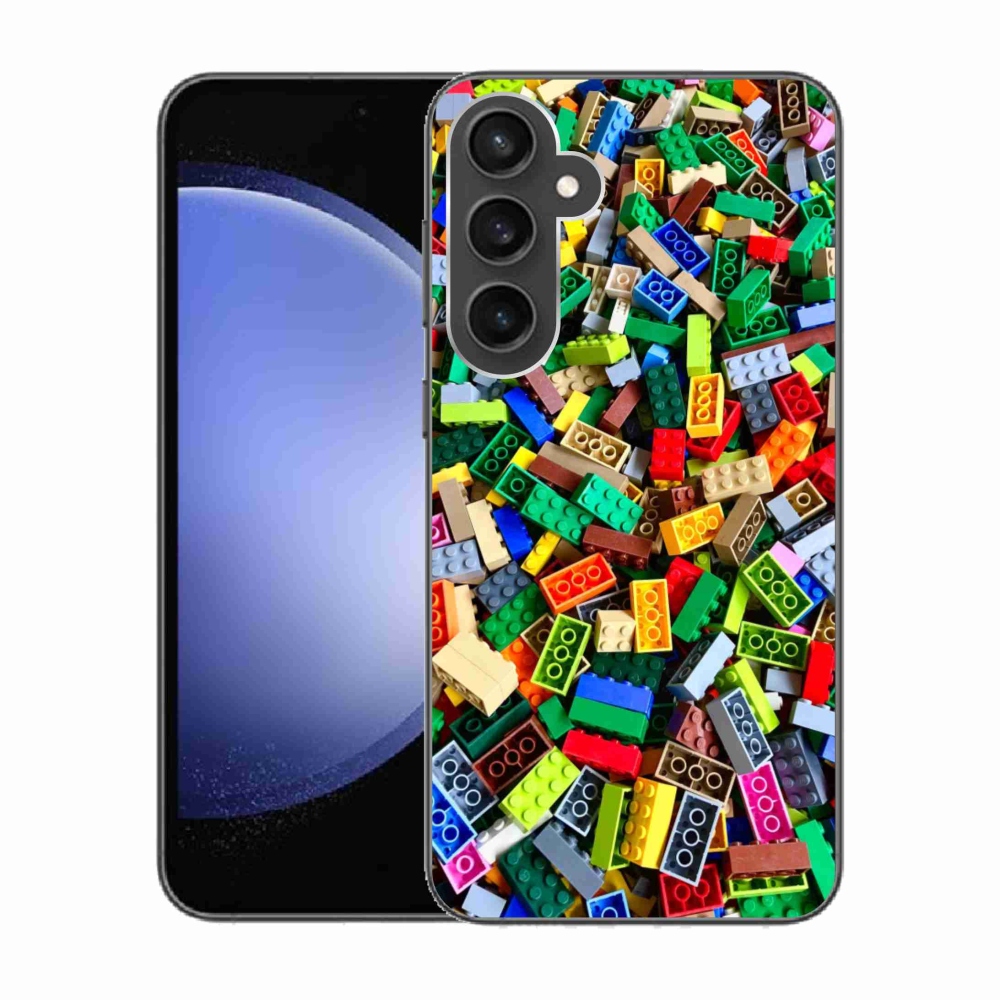 Gélový kryt mmCase na Samsung Galaxy S23 FE - farebné stavebné kocky