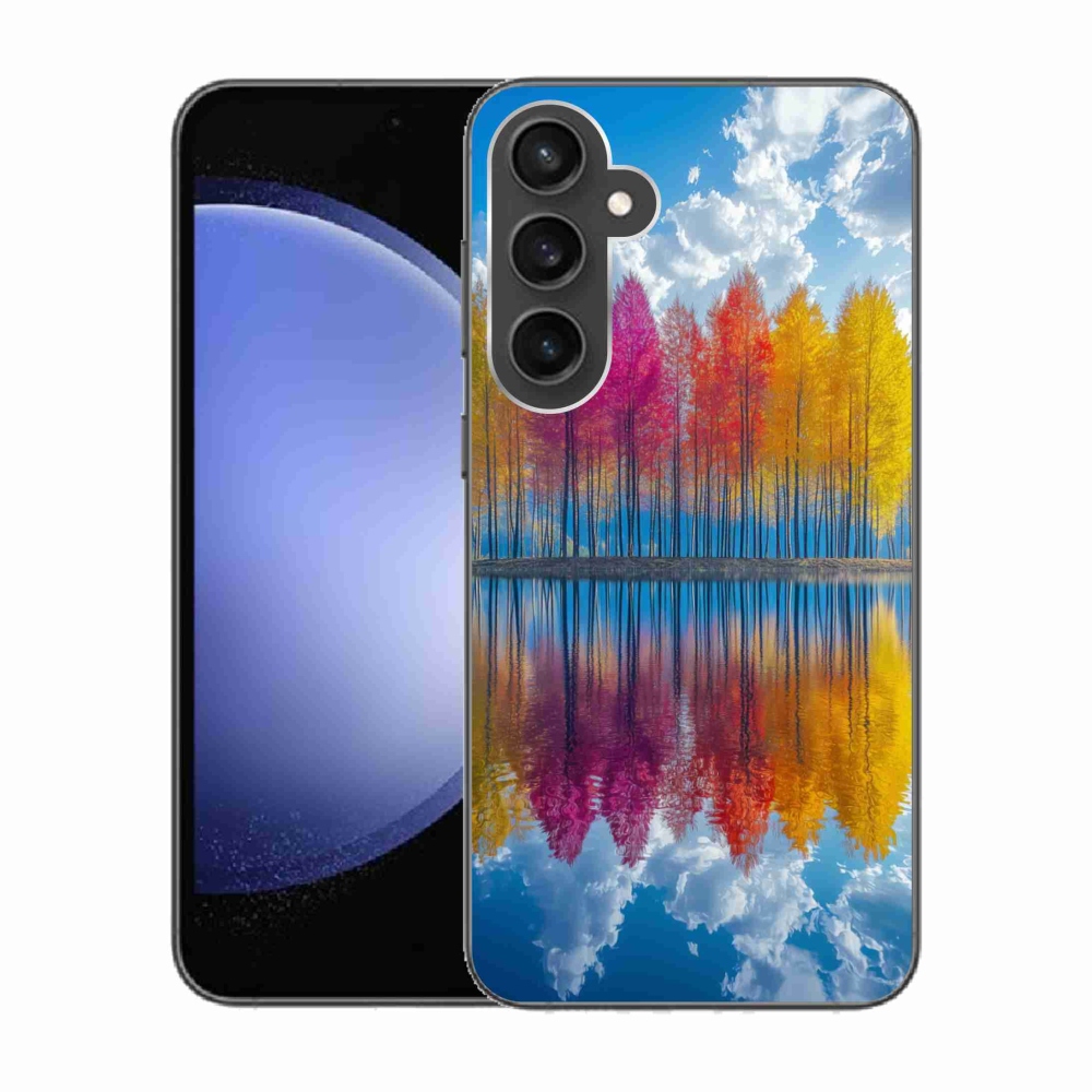 Gélový kryt mmCase na Samsung Galaxy S23 FE - farebné stromy