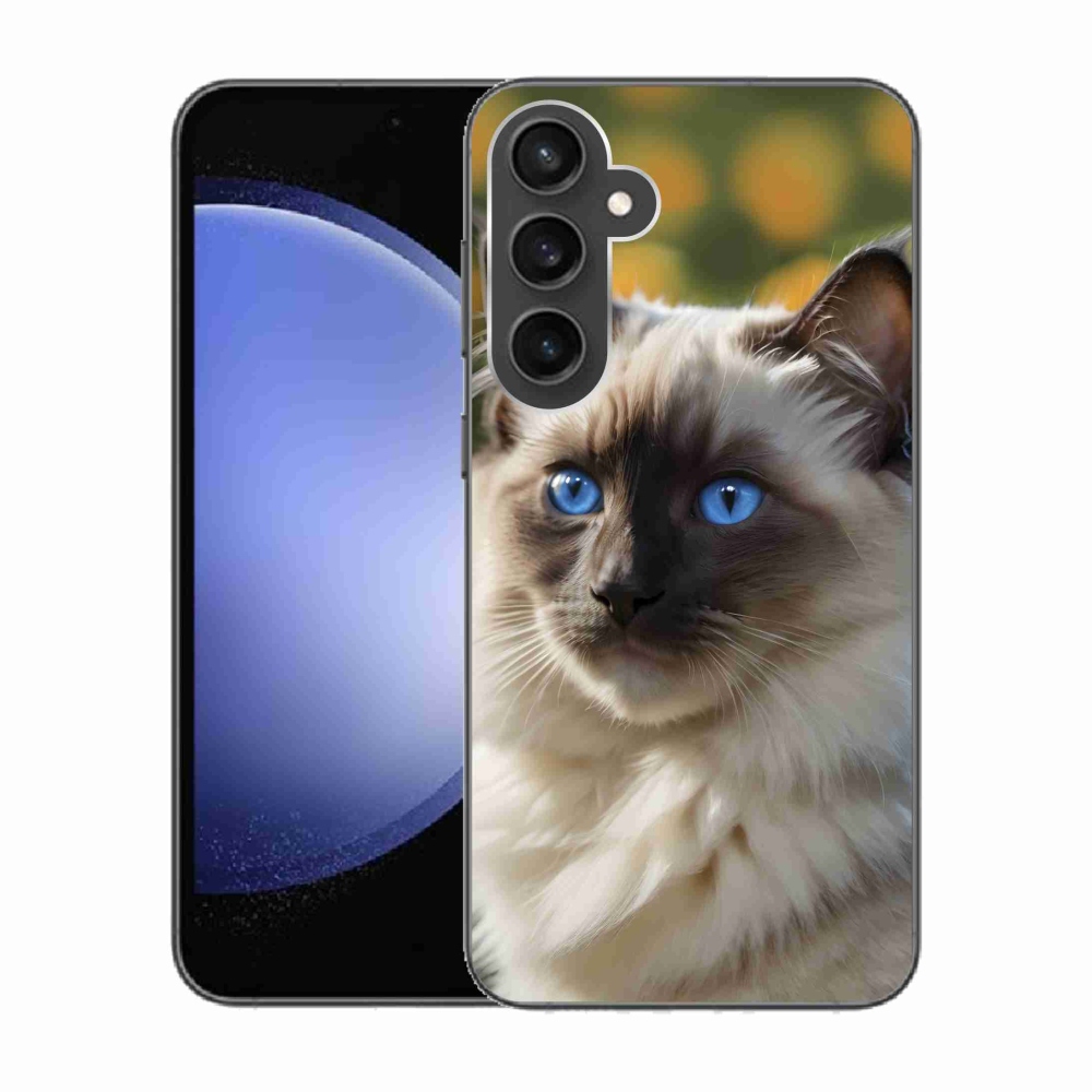 Gélový kryt mmCase na Samsung Galaxy S23 FE - biely ragdoll