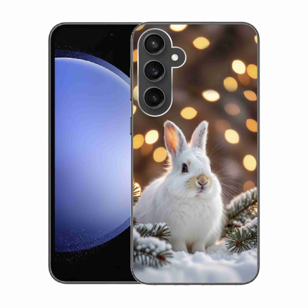 Gélový kryt mmCase na Samsung Galaxy S23 FE - biely zajac