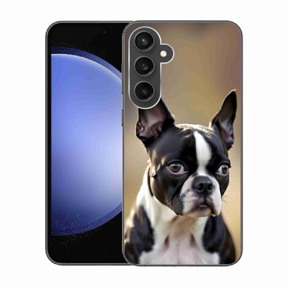 Gélový kryt mmCase na Samsung Galaxy S23 FE - bostonský teriér