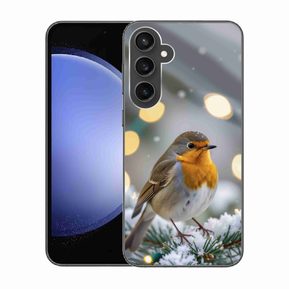 Gélový kryt mmCase na Samsung Galaxy S23 FE - červienka v zime