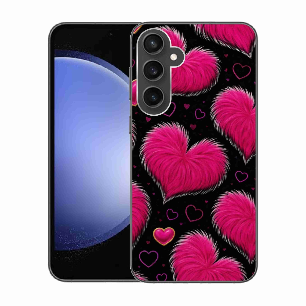 Gélový kryt mmCase na Samsung Galaxy S23 FE - hebké srdce