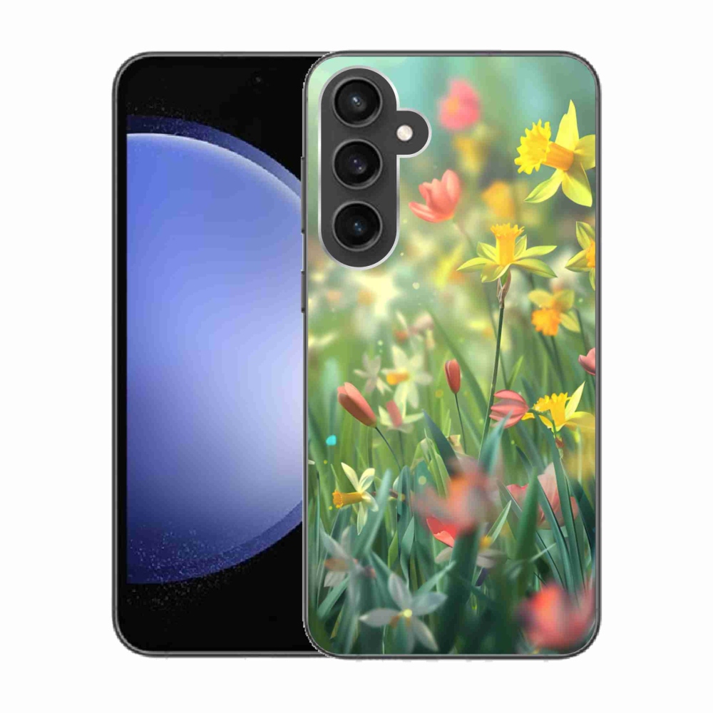 Gélový kryt mmCase na Samsung Galaxy S23 FE - jarné kvety