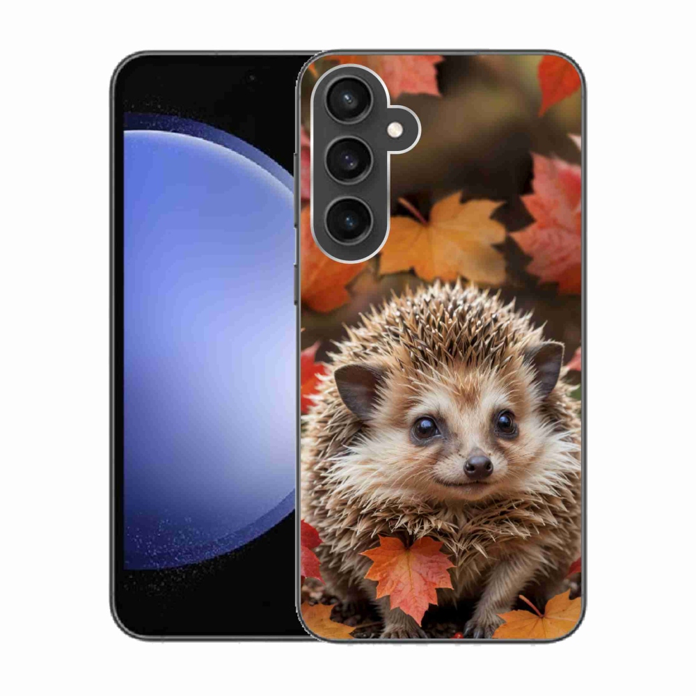 Gélový kryt mmCase na Samsung Galaxy S23 FE - ježko v lístia