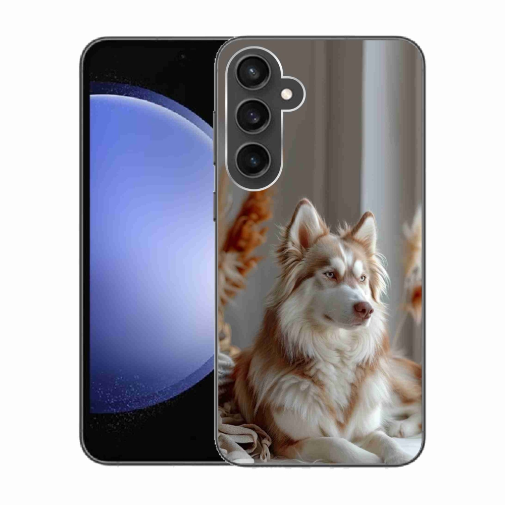 Gélový kryt mmCase na Samsung Galaxy S23 FE - pokojný sibírsky husky