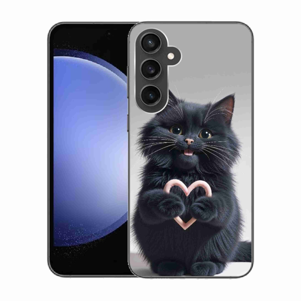 Gélový kryt mmCase na Samsung Galaxy S23 FE - mačacia láska 3
