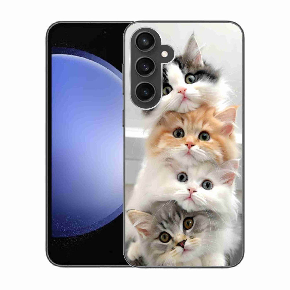Gélový kryt mmCase na Samsung Galaxy S23 FE - mačacia partia