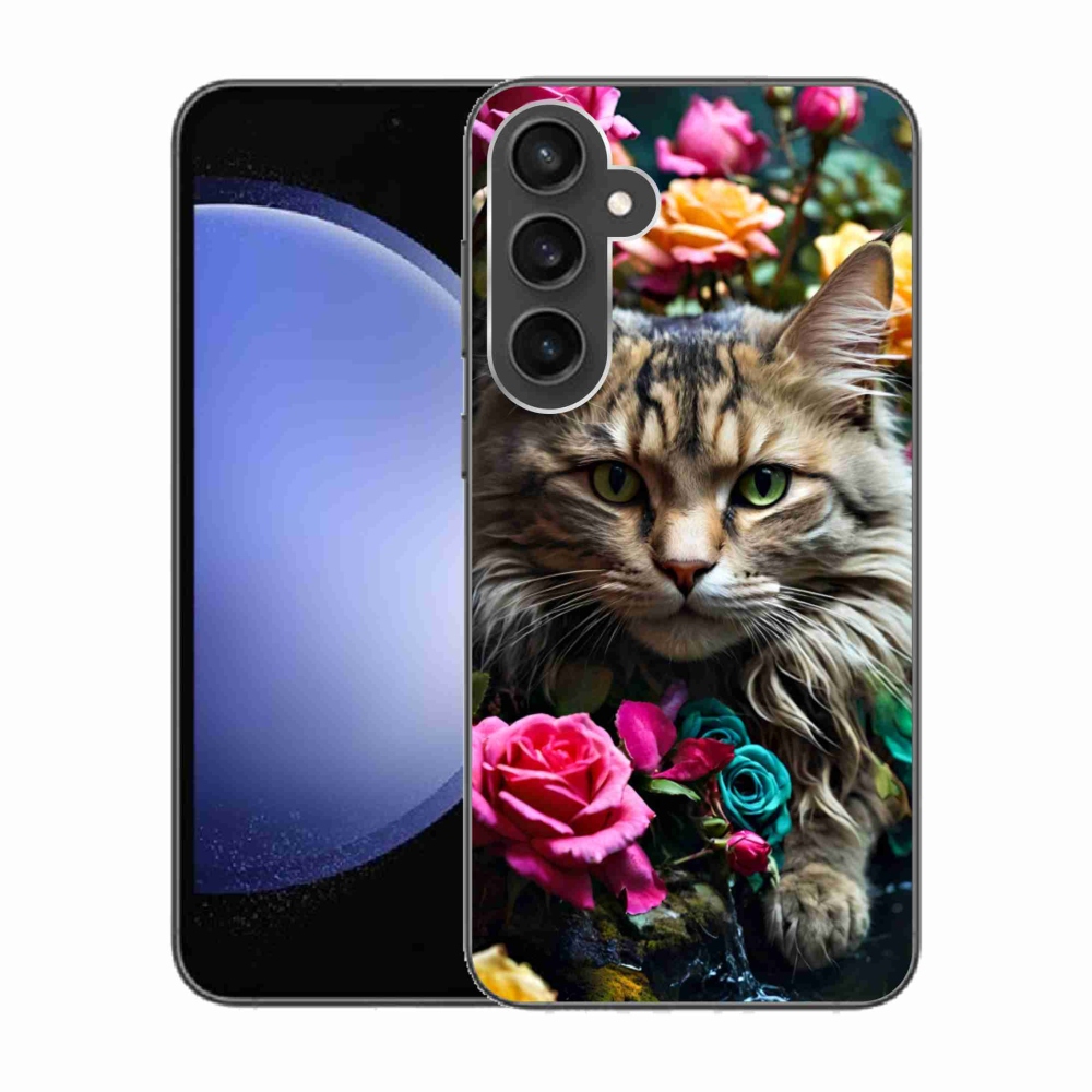 Gélový kryt mmCase na Samsung Galaxy S23 FE - mačacie pohľad 2