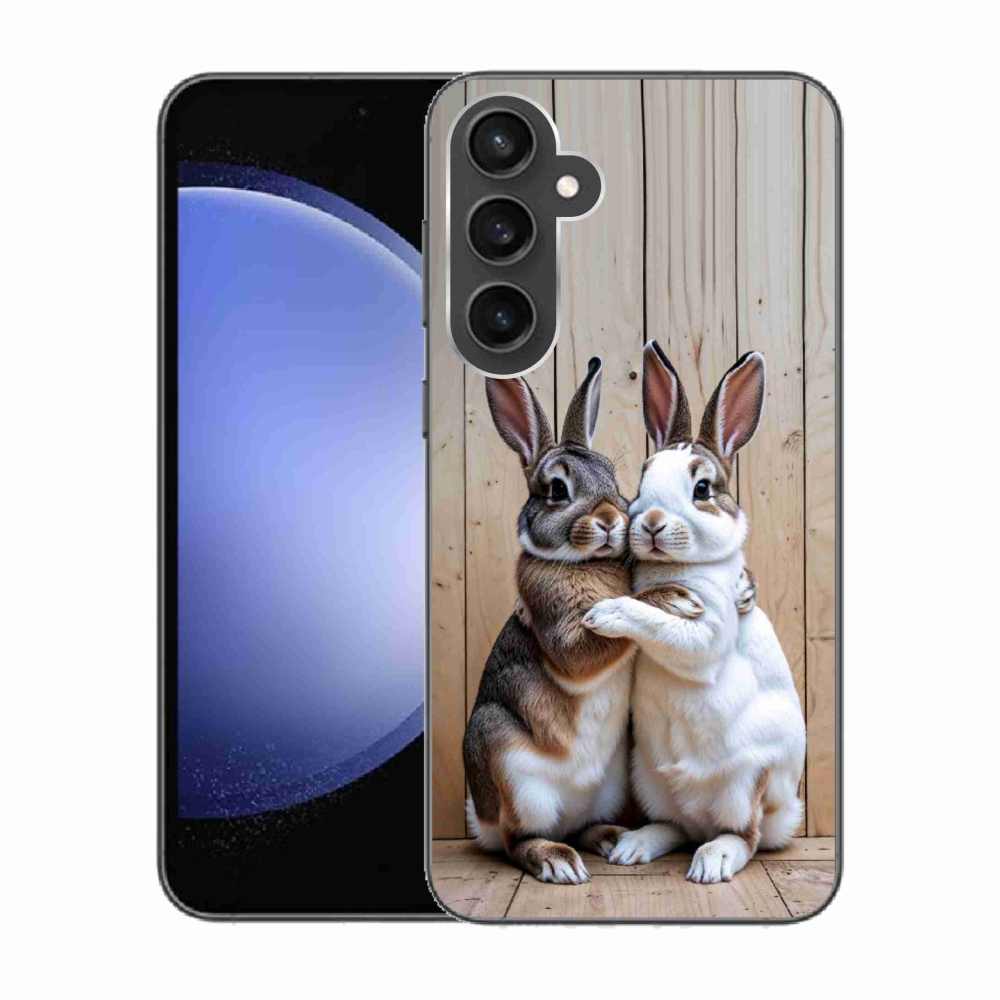Gélový kryt mmCase na Samsung Galaxy S23 FE - králičie pár
