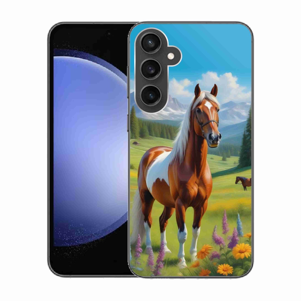 Gélový kryt mmCase na Samsung Galaxy S23 FE - kôň na lúke