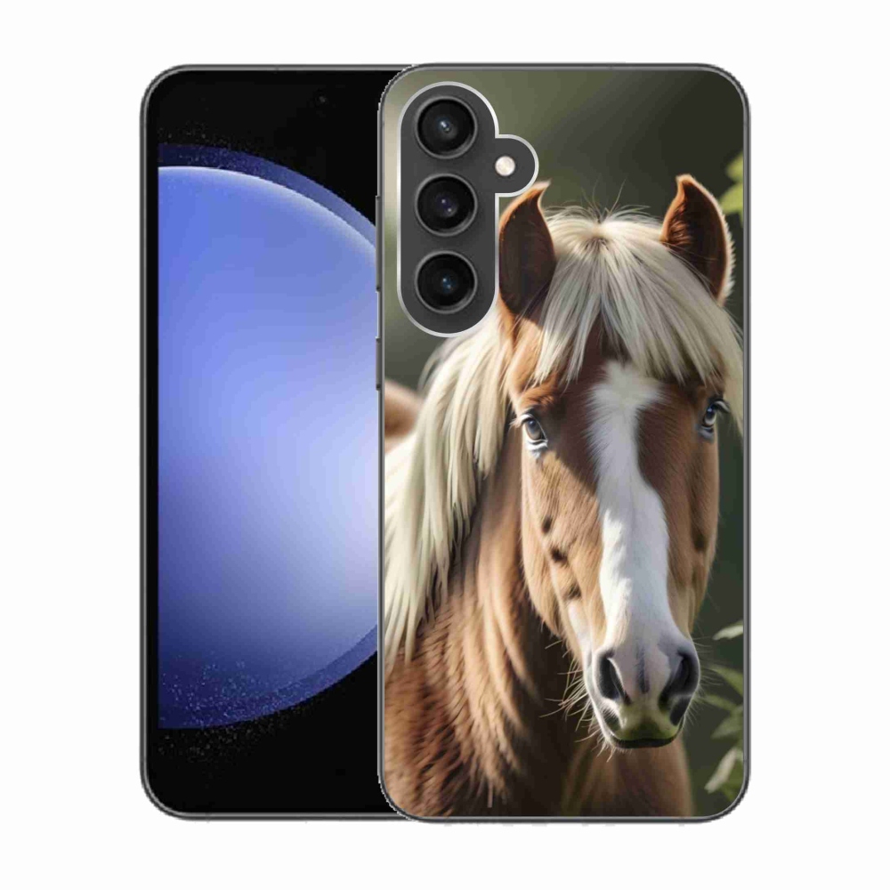Gélový kryt mmCase na Samsung Galaxy S23 FE - kôň so svetlou hrivou