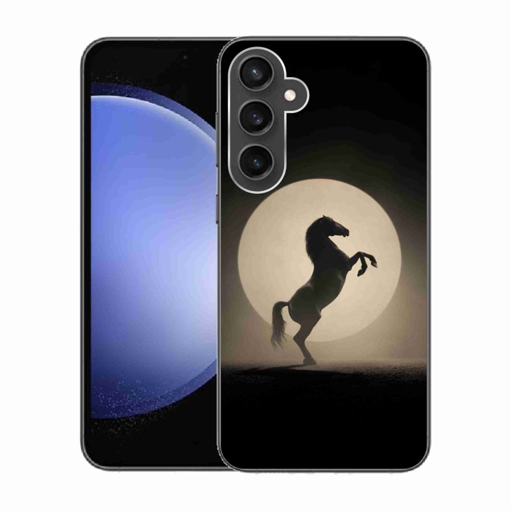 Gélový kryt mmCase na Samsung Galaxy S23 FE - kôň v siluete