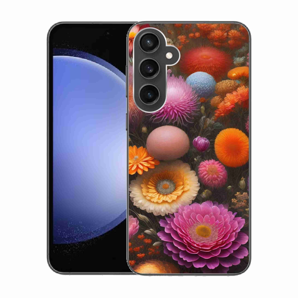 Gélový kryt mmCase na Samsung Galaxy S23 FE - kvetinová kompozícia