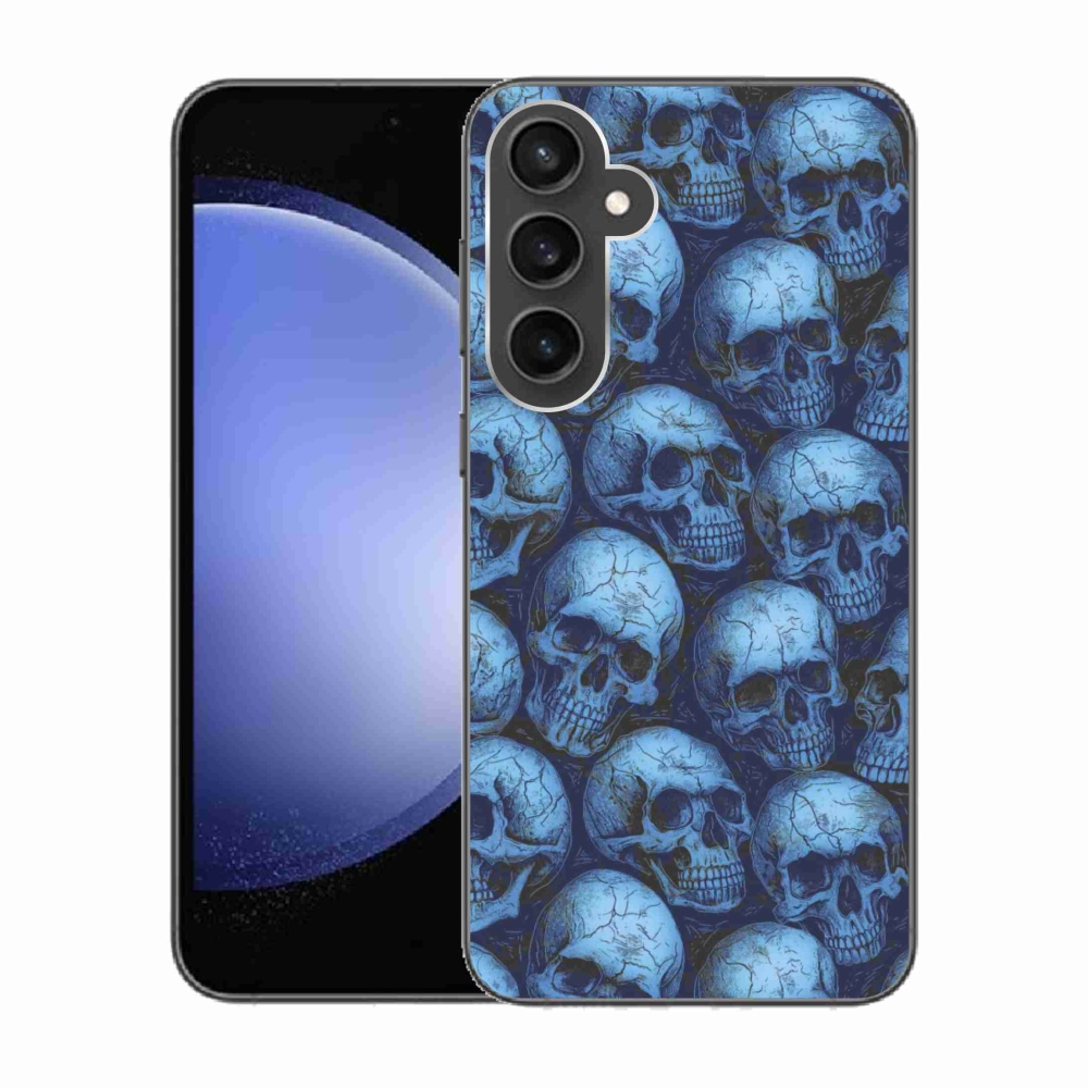 Gélový kryt mmCase na Samsung Galaxy S23 FE - lebky