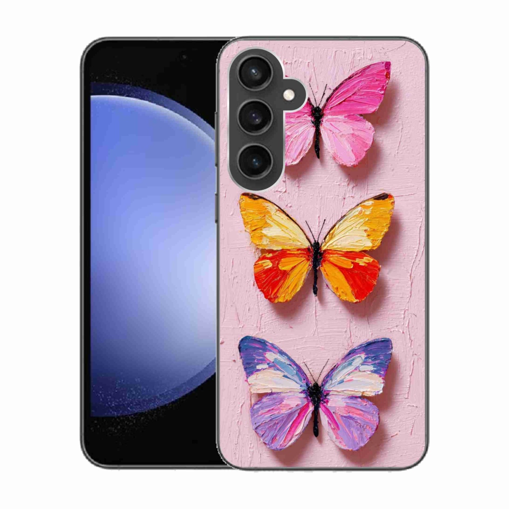 Gélový kryt mmCase na Samsung Galaxy S23 FE - motýlia trojica