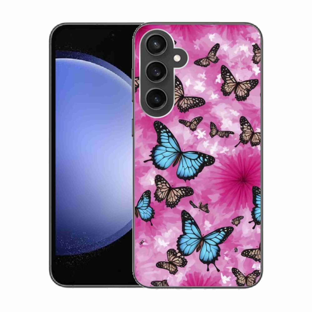 Gélový kryt mmCase na Samsung Galaxy S23 FE - motýlia záhrada