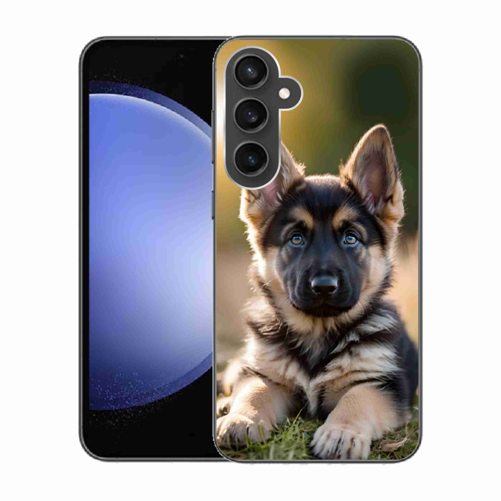 Gélový kryt mmCase na Samsung Galaxy S23 FE - nemecký ovčiak v prírode