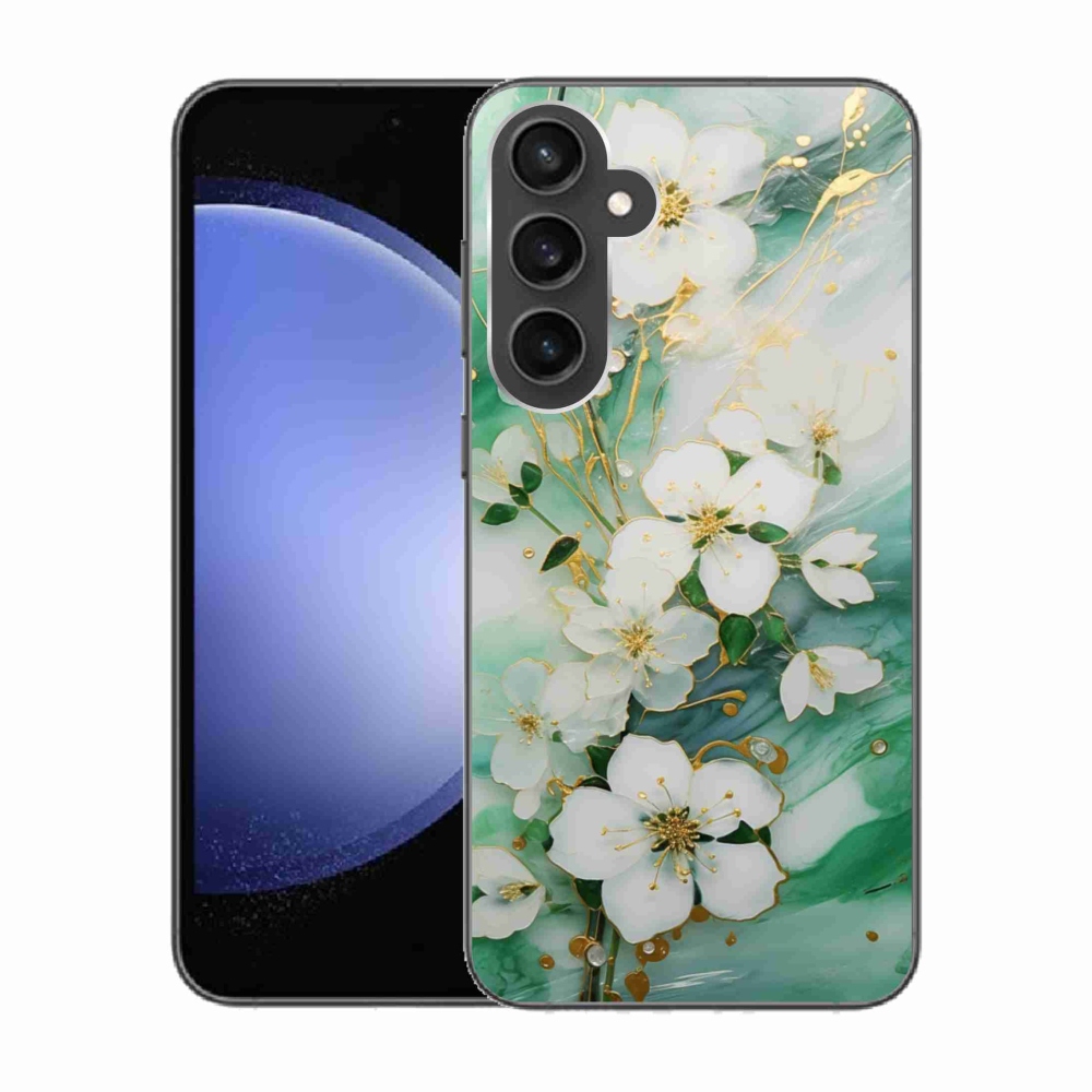 Gélový kryt mmCase na Samsung Galaxy S23 FE - nežné kvety