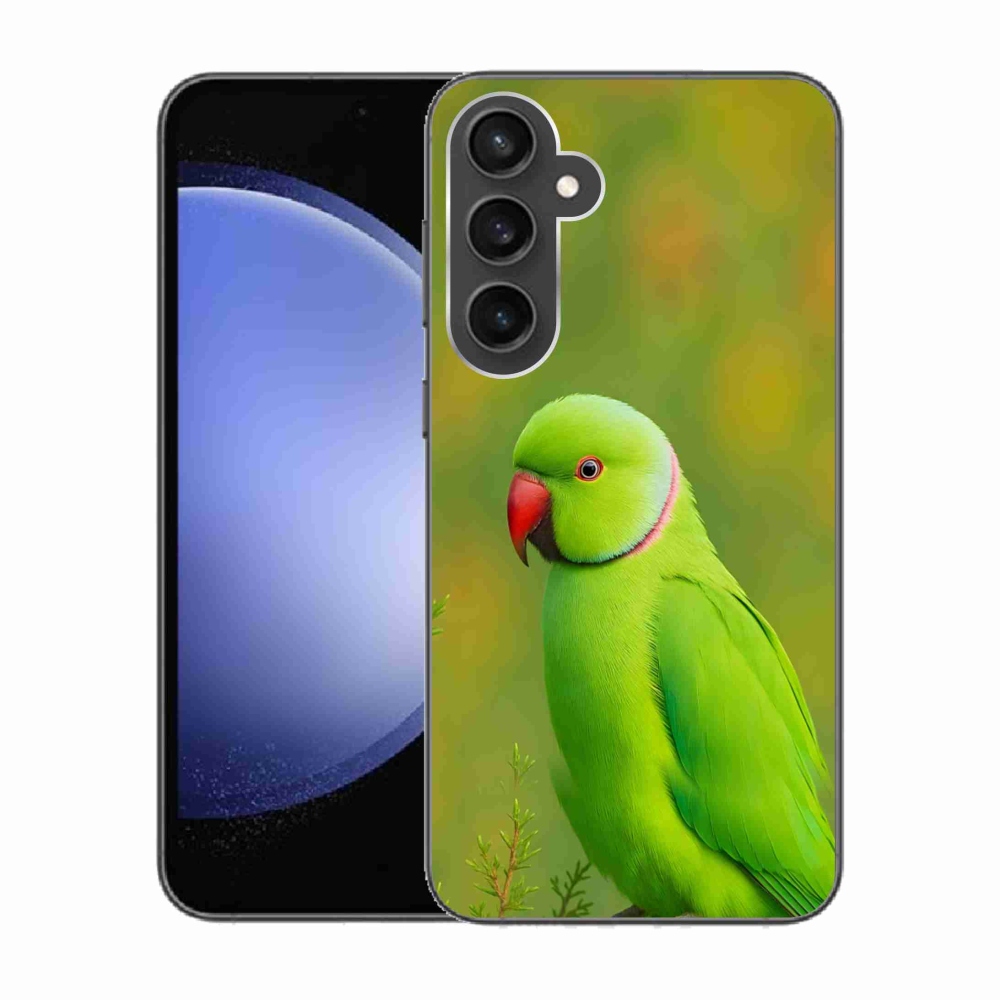 Gélový kryt mmCase na Samsung Galaxy S23 FE - papagáj alexander 2