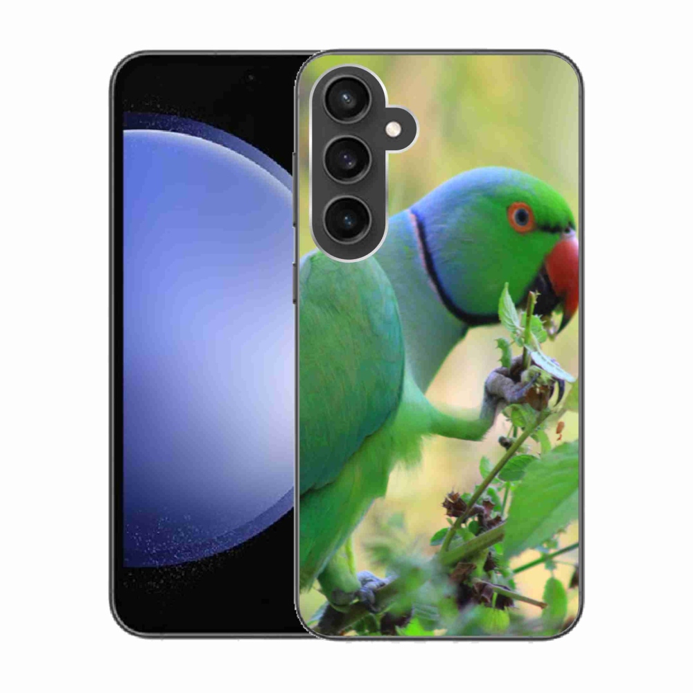 Gélový kryt mmCase na Samsung Galaxy S23 FE - papagáj alexandr