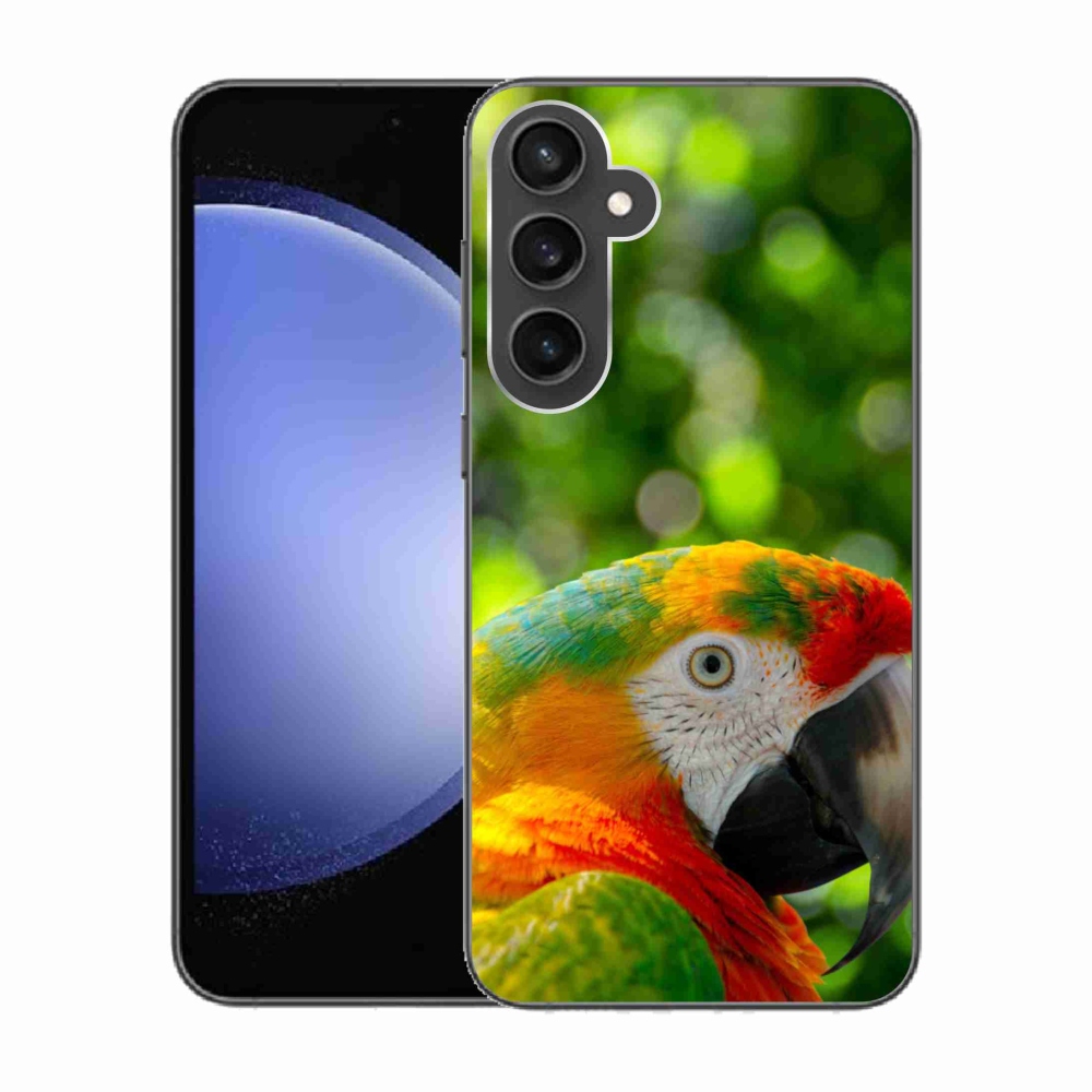 Gélový kryt mmCase na Samsung Galaxy S23 FE - papagáj ara 3