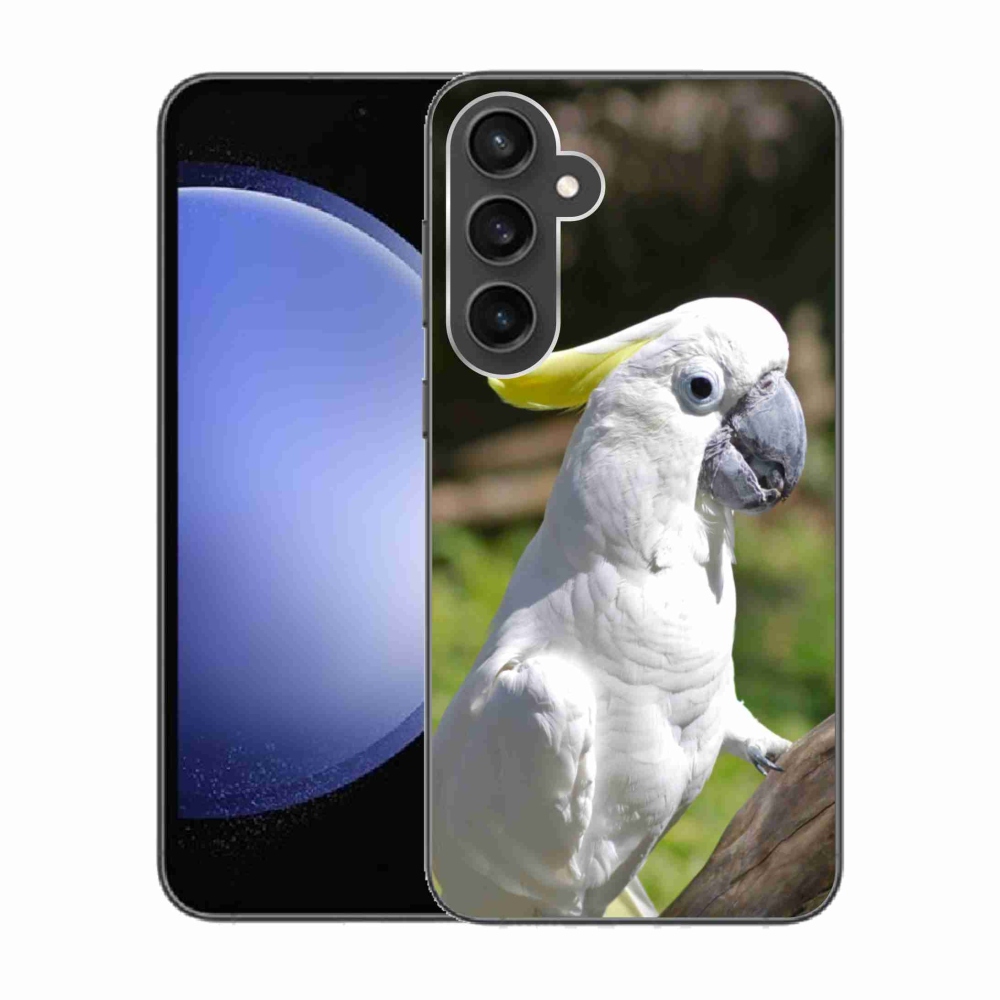 Gélový kryt mmCase na Samsung Galaxy S23 FE - papagáj kakadu 2