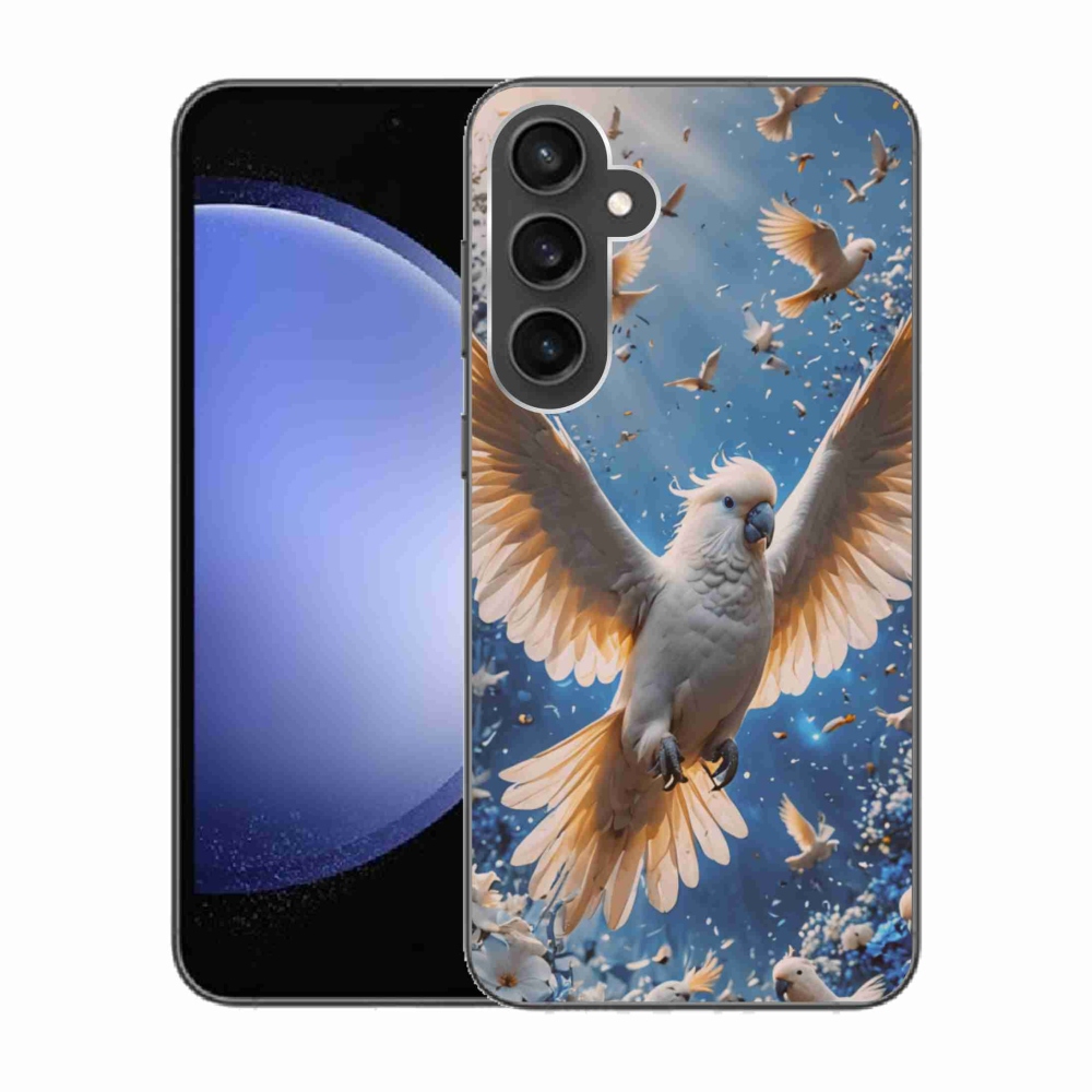 Gélový kryt mmCase na Samsung Galaxy S23 FE - papagáj kakadu