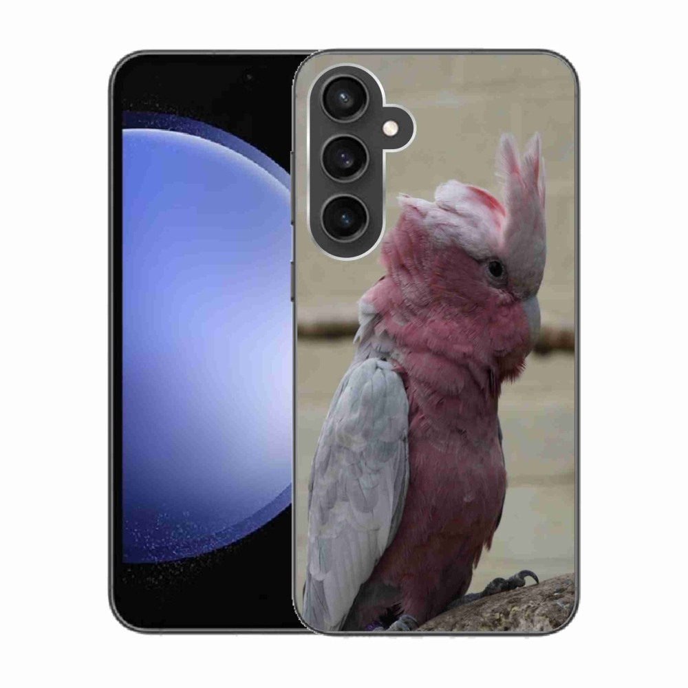 Gélový kryt mmCase na Samsung Galaxy S23 FE - papagáj kakadu ružový