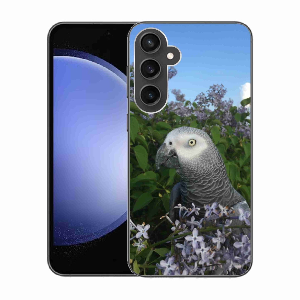 Gélový kryt mmCase na Samsung Galaxy S23 FE - papagáj žako