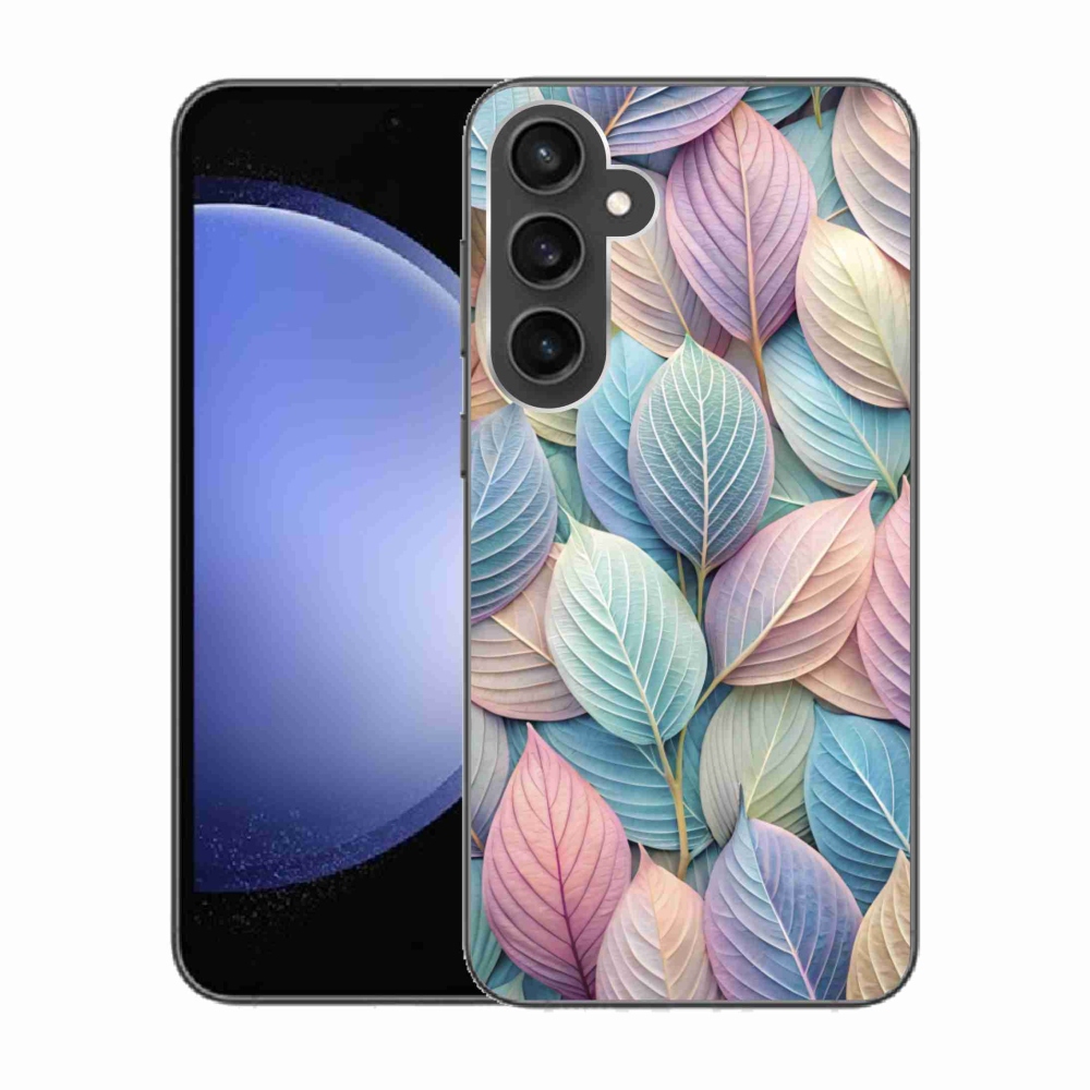 Gélový kryt mmCase na Samsung Galaxy S23 FE - pastelové listy