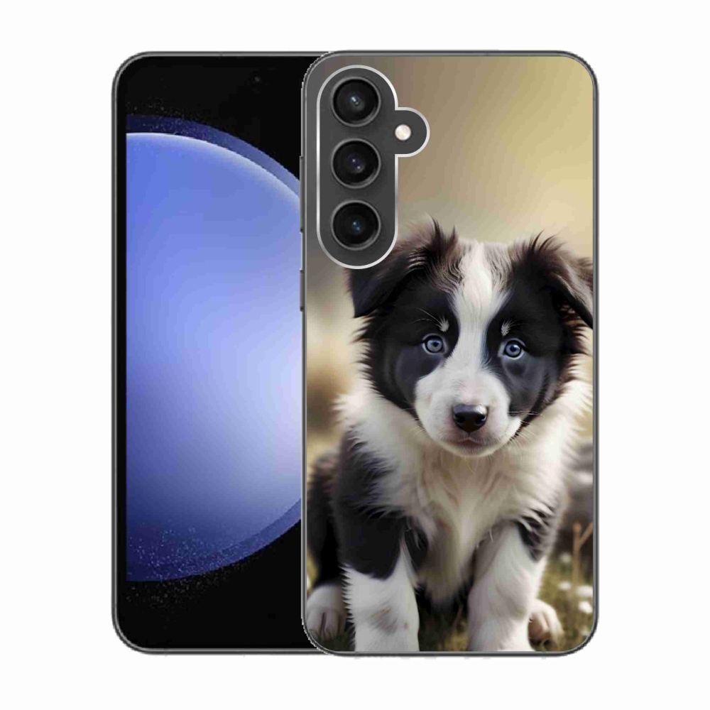 Gélový kryt mmCase na Samsung Galaxy S23 FE - roztomilá border kólia