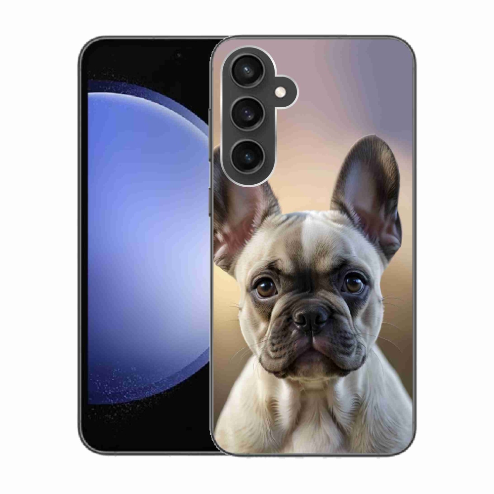 Gélový kryt mmCase na Samsung Galaxy S23 FE - roztomilý francúzsky buldoček